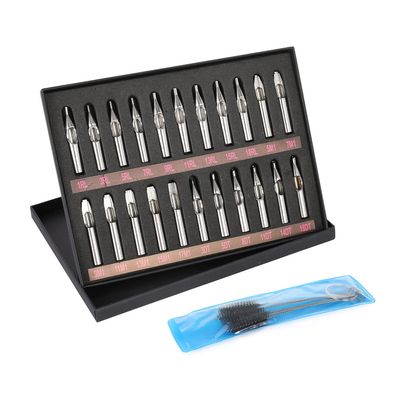 Tattoo Stainless Steel Tip Kits-22pcs Tatto Tips Set Round Diamond Magnum DT RT FT Stainless Steel Tube Assorted for Tattoo Machine Gun Ink Grip Needles Supplies