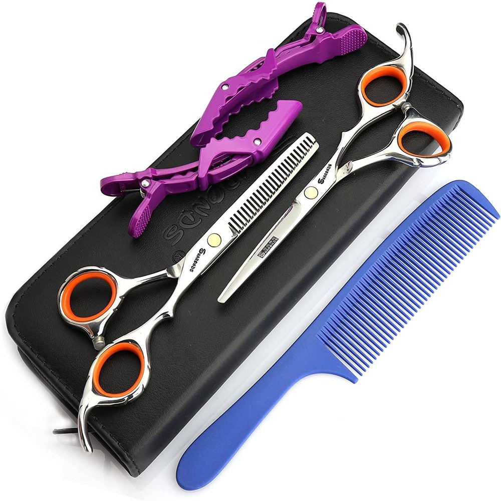 5.5 Inches Professional Hair Scissors Set,stainless steel Hairdressing Shears for barber & Home Use