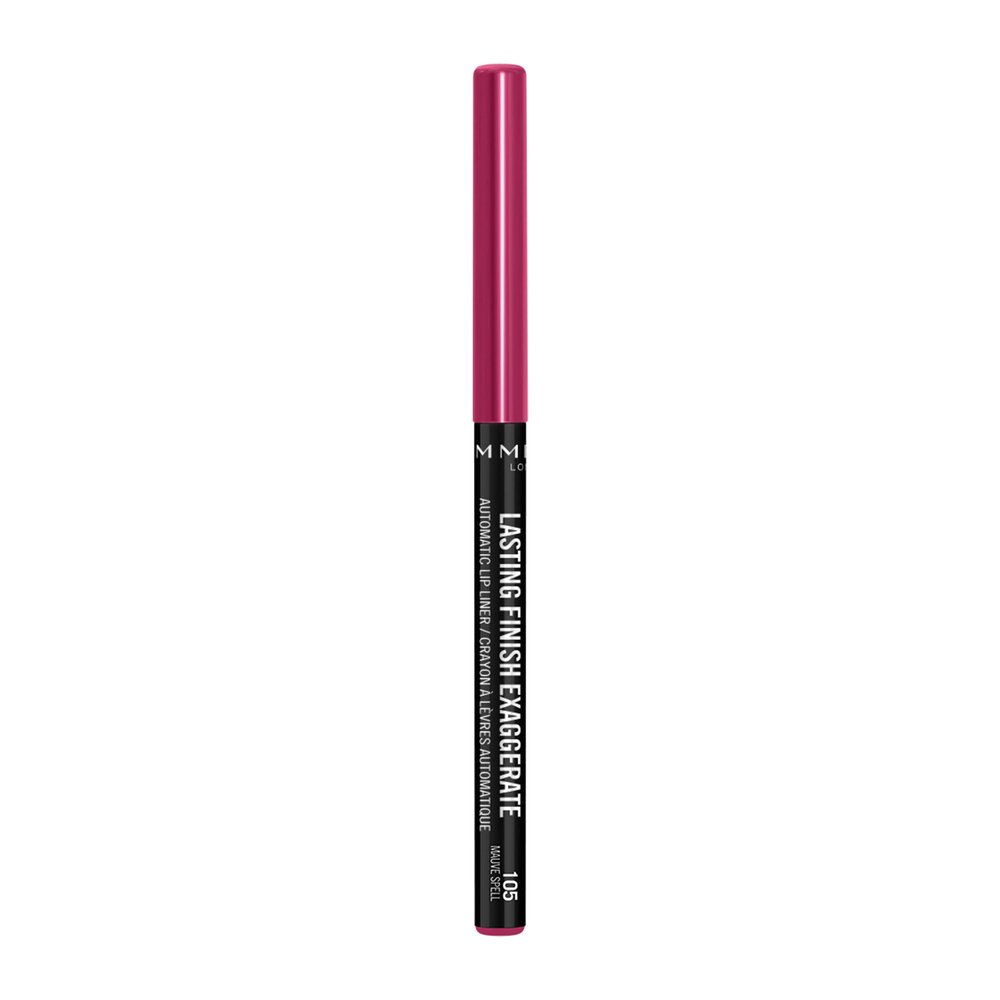 Rimmel Lasting Finish Exaggerate Automatic Lip Liner - Rich, Smooth Formula, Long Lasting - 105 Mauve Spell, .01oz