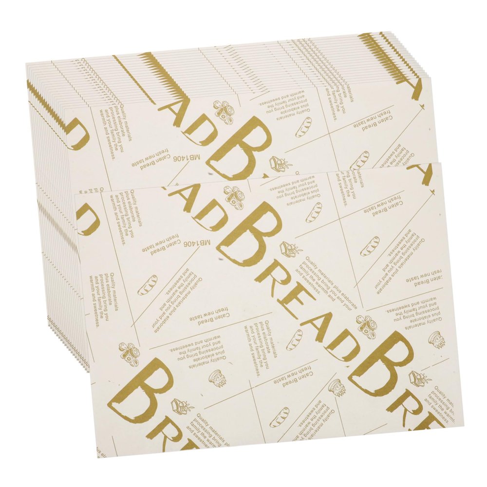 DOITOOL 100sheets Greaseproof Snack Paper Oil Absorbing Craft Paper for Burgers Sandwiches Snacks for Wrapping Vintage Style Plate Liners