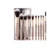10 Pieces Rose Gold Diamond Brush Set With Storage Bag view 1