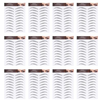 12 Sheets 6D False Eyebrows Waterproof Eyebrow Transfers Stickers for Women and Girls Eyebrow Sticker Style 3
