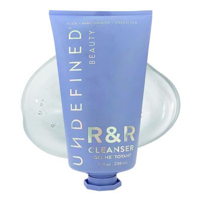 Undefined Beauty R&R Cleanser 8oz  Balancing Gel Cleanser with Niacinamide, Centella, Green Tea & Tremella Mushroom
