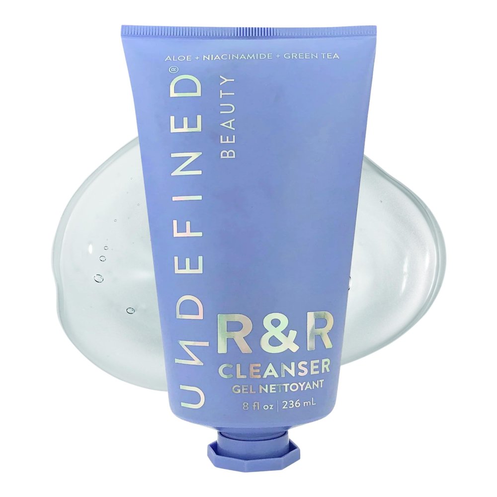 Undefined Beauty R&R Cleanser 8oz Balancing Gel Cleanser with Niacinamide, Centella, Green Tea & Tremella Mushroom