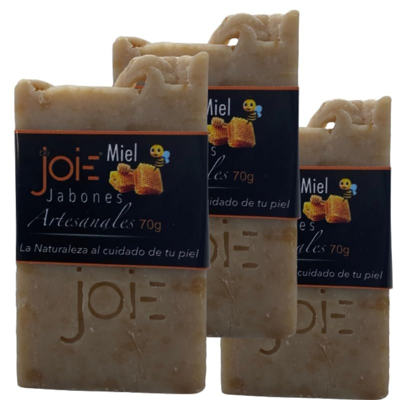BeJoie | Handmade Soaps | Presentation of 3 Units | Facial Soap Body Soap | Bar Soap Facial & Body Moisturizer | Soap with Bee Honey | Natural | Ideal Sensitive Skin | 70 g Per Unit
