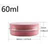 DLIBUY 24 Pcs 30ml 30g Empty Round Pink Aluminum Tin Jars with Screw Lids Cosmetics Lip Balm Containers Pots for DIY Candle Salve Powder Crafts Storage Cans 3x Alu Spoon, 24x  35cm Labels view 2