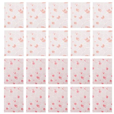 DOITOOL 100sheets Vintage Snack Paper Mat Oil Baking Pad for Food Decoration Grease Craftsmanship for Wrapping and Storing Foods for Parties and Events