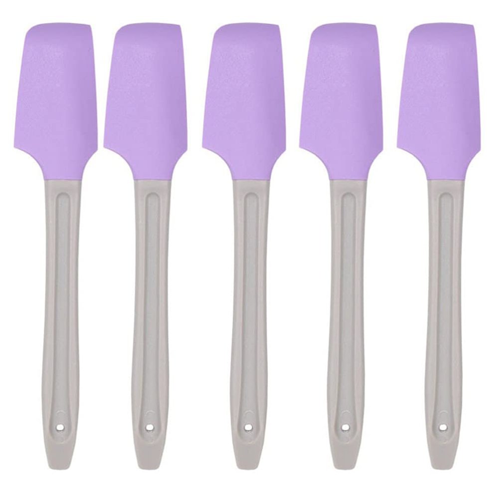 5pcs Apply Wax Spatula Lip Wax Strips and Spatula Silicone Makeup Spatula Makeup Scraper Beauty Massage Stick Mini Skin Care Tool Purple Cosmetic Massager