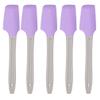 5pcs Apply Wax Spatula Lip Wax Strips and Spatula Silicone Makeup Spatula Makeup Scraper Beauty Massage Stick Mini Skin Care Tool Purple Cosmetic Massager view 1