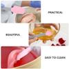 Beaupretty 5pcs Makeup Spatula Spoon Silicone Applicator for Facial Cream Cosmetic Lip Balm Mixing Hand Foot Skin Care Spatula Pink view 2