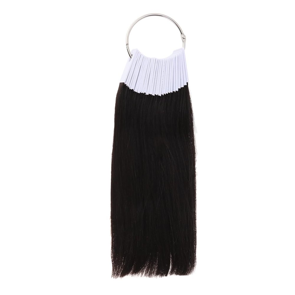 30Pcs Real Hair Color Rings Testing Color Samples Remy Human Hair,3 Degree Color