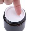 100ml Amber Round Glass Jars with White Inner Liners and black Lids, Refillable Empty Container, Perfect for Kitchen, Cosmetic, Lotion, Personal Care Products and more (2Pcs) view 2