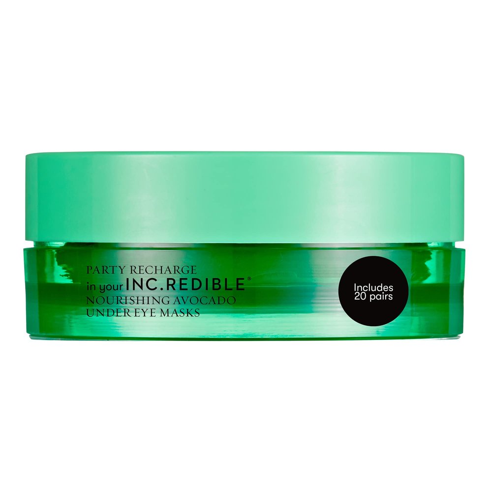 INC.redible Party Recharge Avocado Under Eye Masks - 20 Pairs