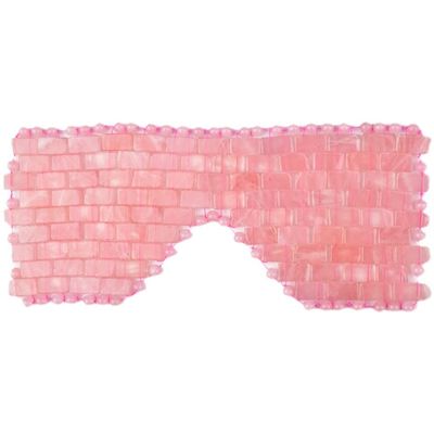 Be Meeting crystal Be Meeting Natural Quartz Rose Crystal Sleep Mask Eye Cover Mask Yoga Meditation Energy Healing Crystal Anti-Aging Hand-Made Therapy Eye Masks Gift (Rose), Small