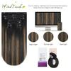 WindTouch Clip in Hair Extensions Remy Hair Natural Black to Chestnut Brown For Women 20Inch 75g Soft Human Hair 9A Grade #1BT6P1B 7PCS view 4
