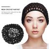 4pcs Mesh Hair Net Crochet Hair Net Hat Female Net Cap Sleeping Hairnet Mesh Hair Net Slap Headwear Elastic Crochet Mesh Hairnets Household Headband Miss Fabric view 2