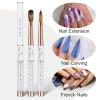 Shine Chance Acrylic Nail Brush Size 10, 100% Real Kolinsky Art Nail Brush for Acrylic Powder Application, Handmade Women Manicure Nail Extension Tool for Professional DIY Home Salon and Beginners view 2