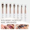 Shine Chance Acrylic Nail Brush Size 10, 100% Real Kolinsky Art Nail Brush for Acrylic Powder Application, Handmade Women Manicure Nail Extension Tool for Professional DIY Home Salon and Beginners view 3