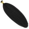 Kinky Straight I Tip Human Hair Extension Pre Bonded Brazilian Remy Hair Micro Links Coarse Italian Yaki Keratin Stick I Tip Hair For Black Women 100g 100strands (16 inch 100strands, #1(jet Black)) view 4