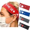 Alsmiley 4 Pack Women Button Headbands for Nurse Ear Protection Headwraps Elastic Breathable Head Band Face Mask Holder Head Wrap Sport Workout Hair Bands Buttons Headband Hair Accessories for Yoga Sports Nurse view 1