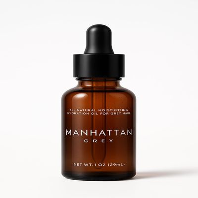 MANHATTAN GREY Hair Vegan Hydration Oil for Damaged, Itchy Grey Hair | Softens, Hydrates Scalp, Skin and Beard | Daily Sulfate-Free Moisturizer