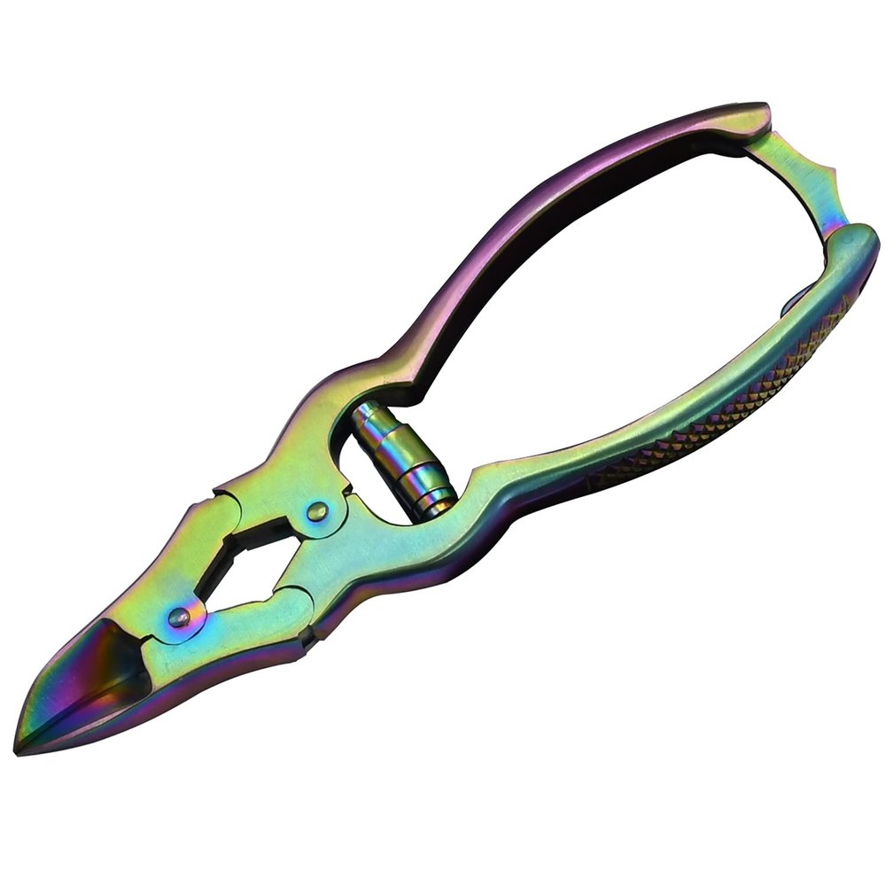 Podiatrist Toenail Clippers Professional Ingrown or Thick Toe Nail Clippers for Men & Seniors Toe Clippers Tool Pedicure Clippers Toenail Cutters Nipper Precision Diabetic Toenail Clipper Rainbow