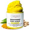 Turmeric Skin Brightening Scrub for Dark Spots, Dark Inner Thighs Bikini Area Underarms, Natural Exfoliating Turmeric Face Scrub ALL NATURAL 10OZ view 1