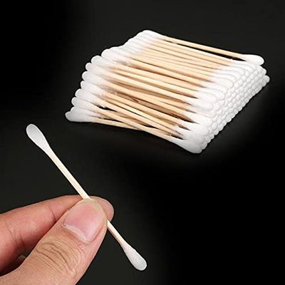 100/500pcs Double Head Cotton Swab Women Makeup Cotton Buds Tip For Wood Sticks Nose Ears Cleaning Health Care Tools (100pcs)
