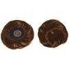 AiUree Short Human Hair Toppers Light Brown Color Seamless 4.3 inch x 4.3 inch Silktop Head Spin Wiglet Hairpiece Toupee Clip in Topper Hair Piece for Women Covering Grey & Thinning Hair view 2