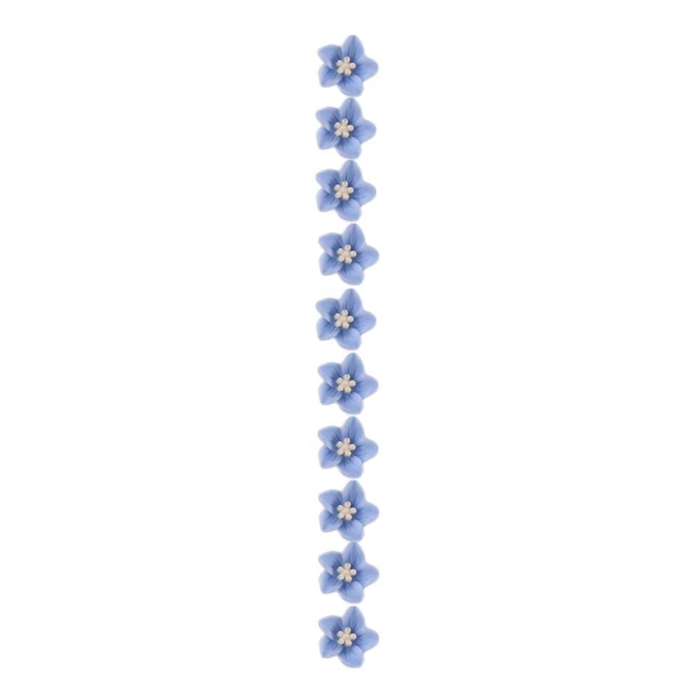 10pcs Small Flower Buckle Hair Clips Cute Hairpins DIY Hair Styles Holder Sweet Hair Claws Hair Accessories Girl Flower Hair Clips(Blue)