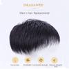 Drasawee Men Short Toppers Hairpiece Real Human Hair Clip in Hair Pieces for Covering White Loss Hair Toupee 16x18cm Hand Made Natural Style view 2