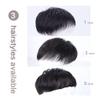 Drasawee Men Short Toppers Hairpiece Real Human Hair Clip in Hair Pieces for Covering White Loss Hair Toupee 16x18cm Hand Made Natural Style view 4