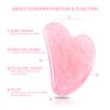 JOCHYA Gua Sha Facial Tool  Nature Rose Jade Gua sha Massage Tool for Face, Eyes, Neck, Body, SPA Muscle Relaxing and Relieve Fine Lines and Wrinkles for Face, Eyes, Neck (Pink) view 3