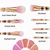 Topotter Makeup Brush Set, 7PCS Diamond Handle Makeup Brush Sets for Foundation Powder Blush Eyeshadow Beautiful Makeup Brush Kit (Gold) view 4