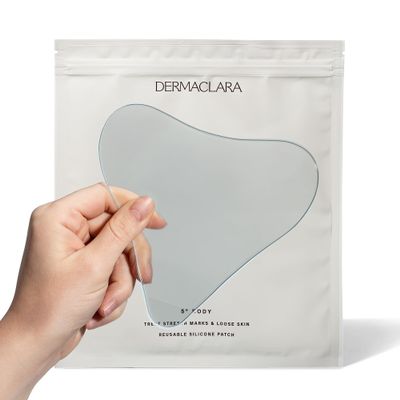 Dermaclara Silicone Chest Wrinkle Patch - Silicone Chest Patches for Wrinkles, Reusable Overnight Scar Treatment for Pregnancy, Stretch Marks, Skin Repair, Up to 30 Uses - 1 Decollete Pad