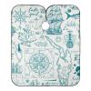 Nautical Map Professional Barber Cape for Men and Women Hair Cutting Capes for Adults Haircut Cape Salon Cape with Hook Sucker Waterproof Apron Cape Hairstylist Cape view 2
