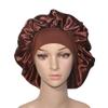 VEYRNEIC Hair Satin Bonnet For Sleeping Shower Caps Silk Chemo Caps with Wide Elastic Band Night Sleep Cap Bonnets for Black Women Braids with Satin Storage Bag(Brown) view 1