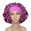 VEYRNEIC Hair Satin Bonnet for Sleeping Shower Caps Silk Chemo Caps with Wide Elastic Band Night Sleep Cap Bonnets for Black Women Braids (Dark Purple) view 1