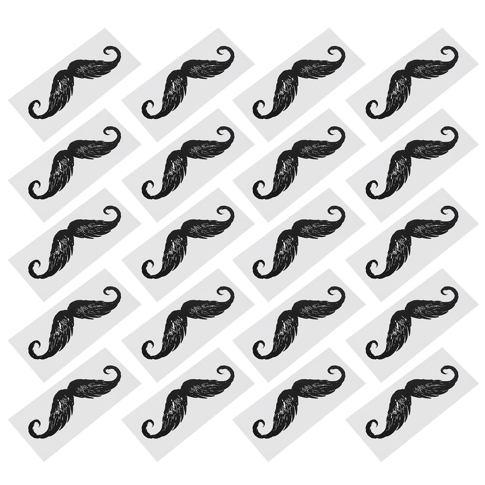 20pcs Stickers Stick- on Moustaches Accessories for Hair Nose Wax Hair Removal Tool Men Suit Wax Stick for Hair Removal Nose Hair Wax Mens Stuff Face Pp Protector Man