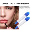 1 Set 20Pcs lip stick Lip Applicator Silicone Makeup Tools silicone makeup applicator exfoliating lip brush Lip lipstick applicator wands to sleep white handle view 2