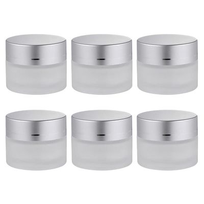 6 Pcs cream bottle empty containers for lotions and creams glass jars with lids refillable glass cosmetic containers Eye Cream Jars empty cosmetic pots lip balm little cream travel