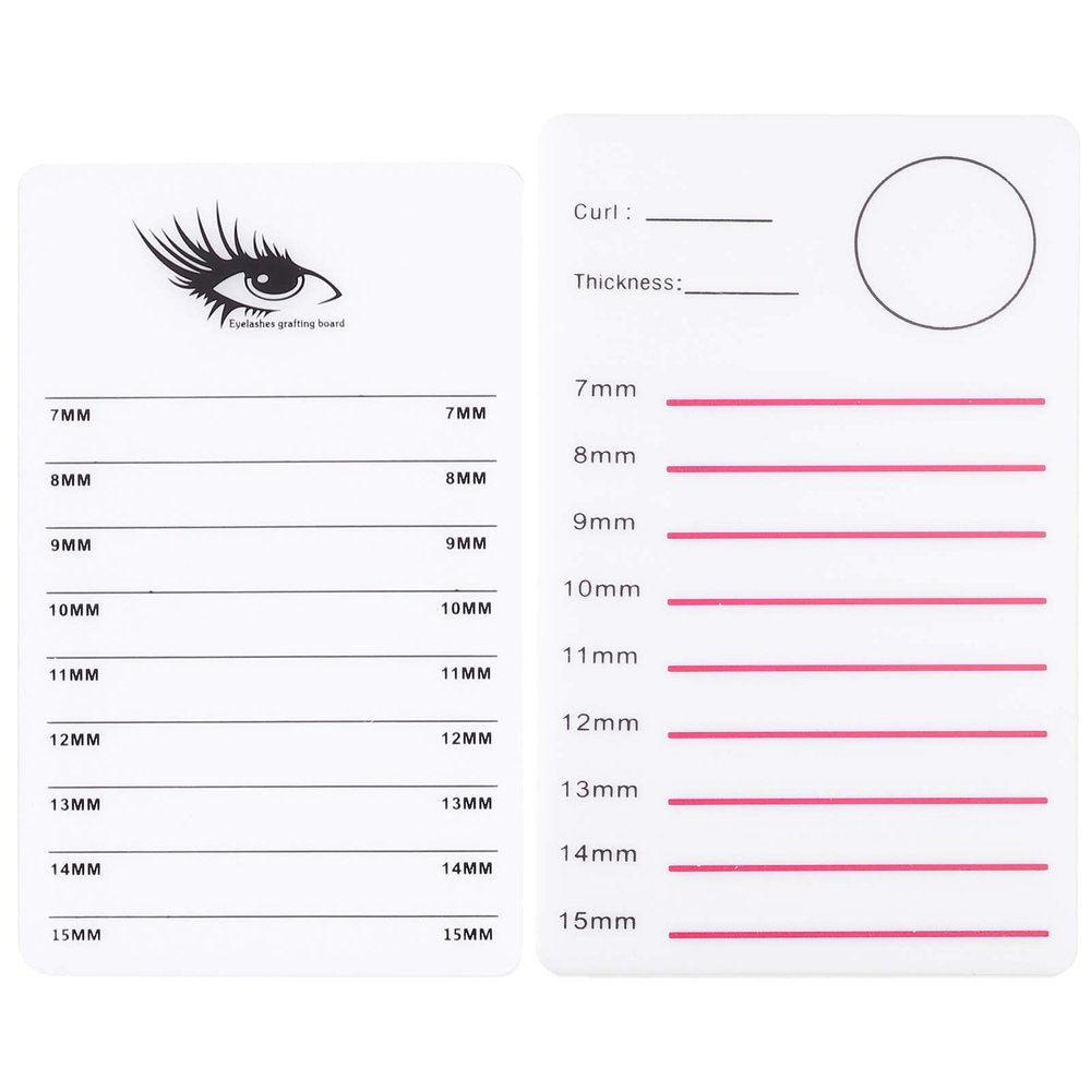 2pcs Acrylic eyelash board lash display tray lash tile hand plate lash strip lash pallet eyelash extension pallet tool trays eyelash acrylic pallet camellia exhibition board