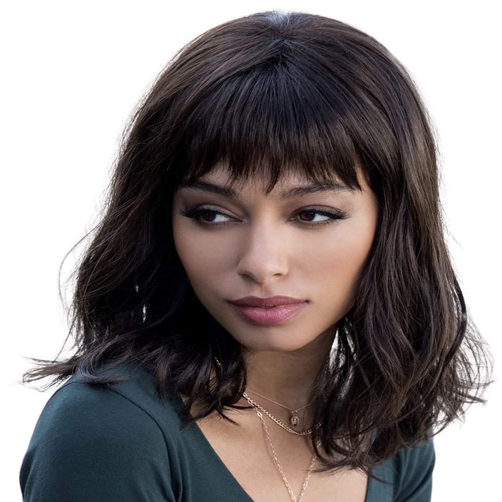 NAKIA Basic Cap Synthetic Wig by Rene of Paris, 4PC Bundle: Wig, 4oz Mara Ray Enriched Shampoo, Wide Tooth Comb, and 19 Page Belle of Hope Guide (Honey Brown R)