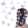 WILLBOND 18 Pieces Butterfly Hair Clip Halloween Lace Bows Embroidery Butterfly Hair Pins Accessories for Halloween Cosplaying Women, 2 Sizes(White, Blue, Purple, Pink) view 1