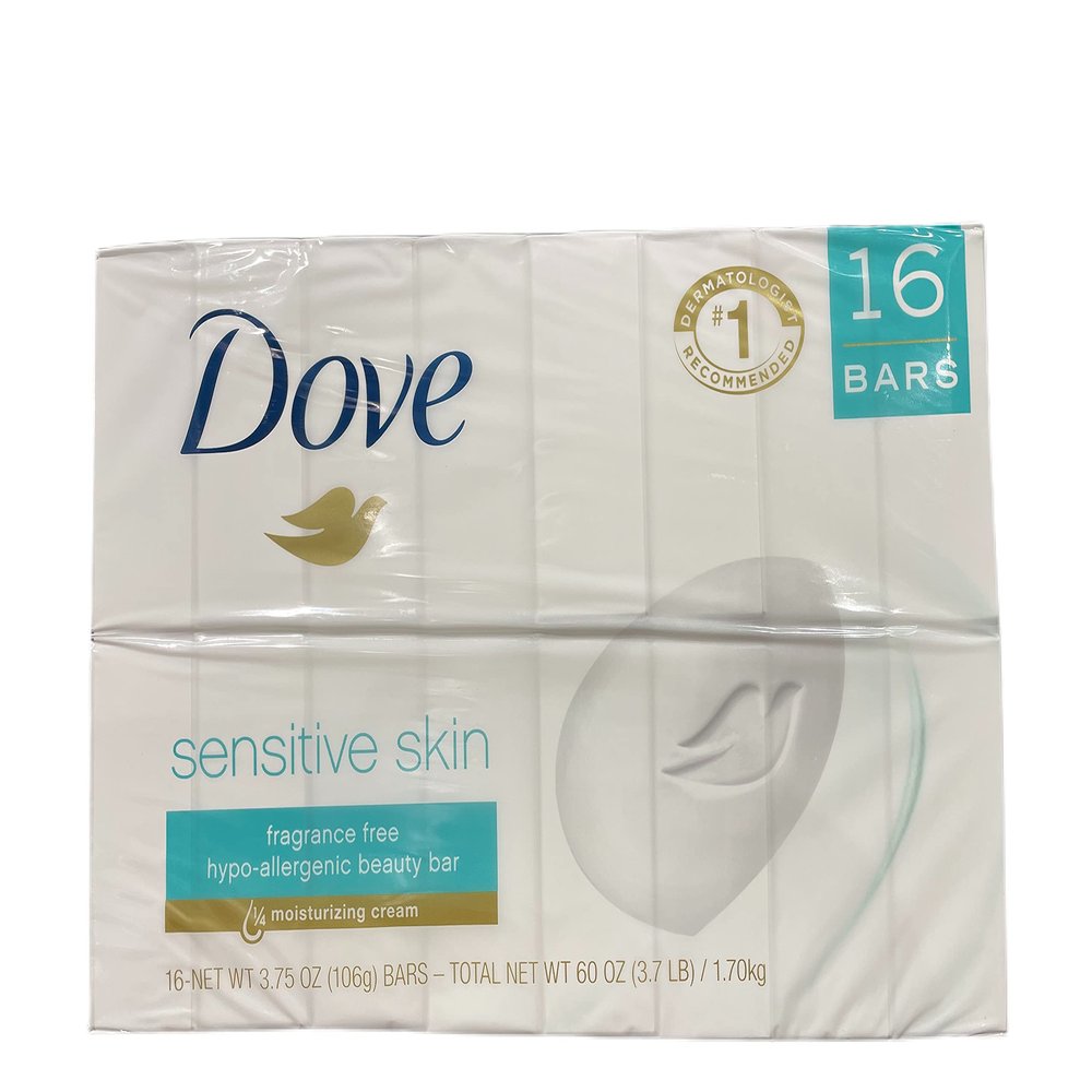 Unilever Dove Sensitive Bar 3 75 oz 16 Bars