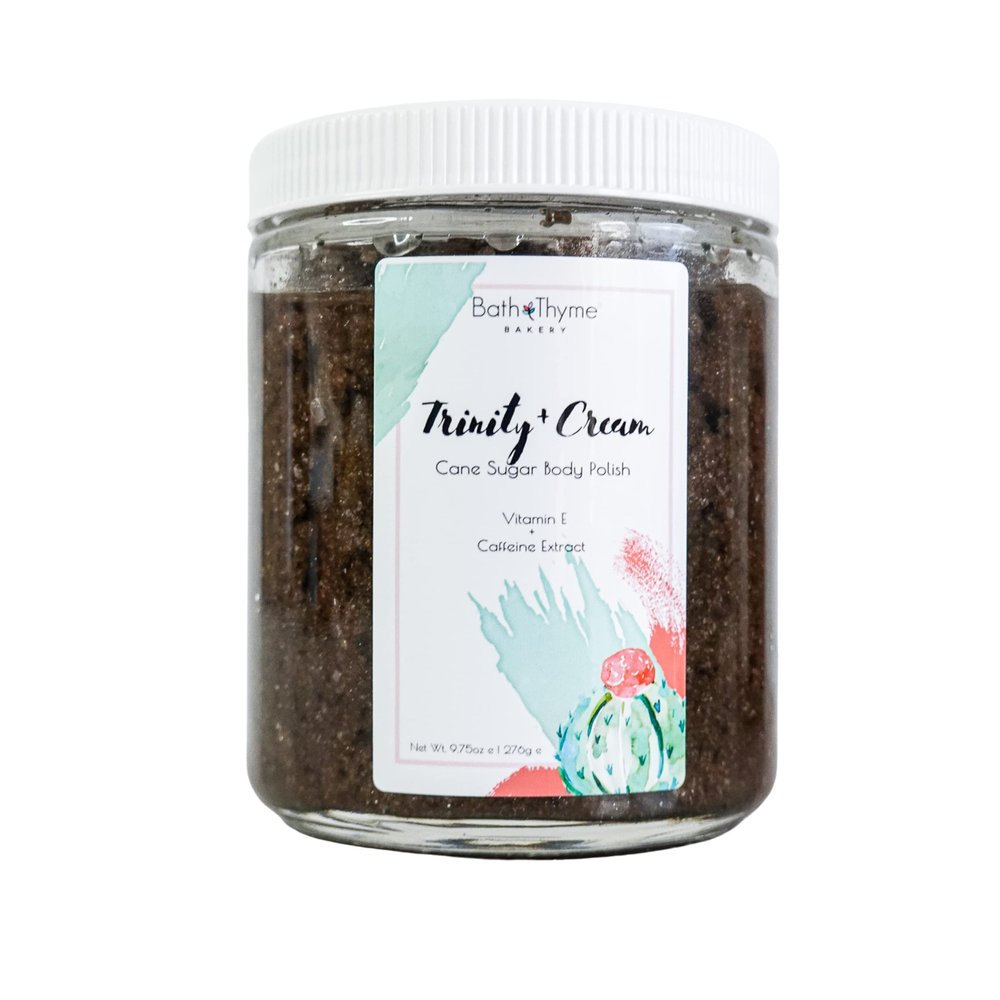 Creme Brle Body Polish | Made with Caffeine Extract and Vitamin E | Sugar Scrub | Creme Brulee Exfoliator