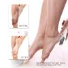 AM 8:00 Powerful Electric Foot Callus Remover, Rechargeable Pedicure Tool with Smart Light, Fine & Coarse Roller Heads, for Dead, Hard Cracked, Dry Skin (Pink) view 2