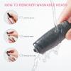 AM 8:00 Powerful Electric Foot Callus Remover, Rechargeable Pedicure Tool with Smart Light, Fine & Coarse Roller Heads, for Dead, Hard Cracked, Dry Skin (Pink) view 4