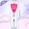 2 Pieces Heated Eyelash Curler Electric Eyelash Curlers Painless Safety Design with Double Silicone Curling Pad for Women Long Lasting Naturally Eyelashes (Pink) view 2