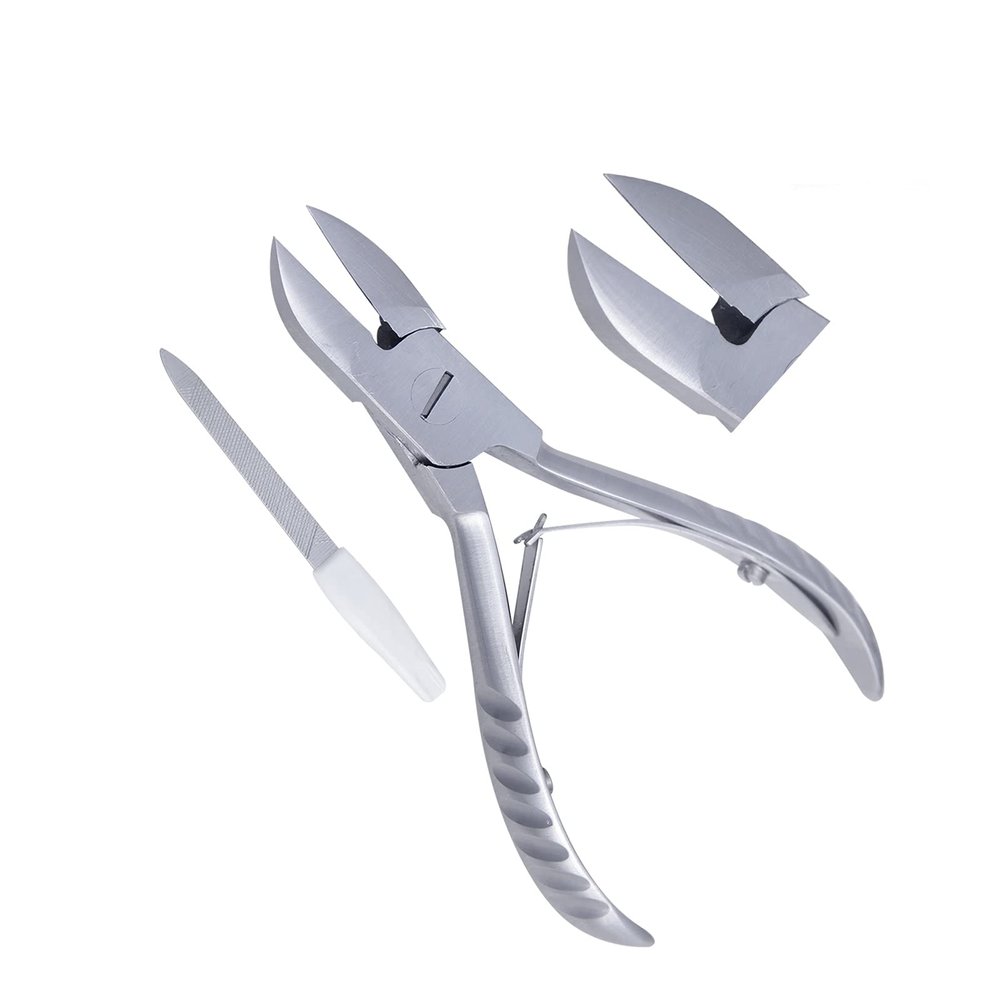 Toenail Cutter Heavy Duty for Thick Hard Ingrown Nails 4" (10CM) with Nail File 4.5"